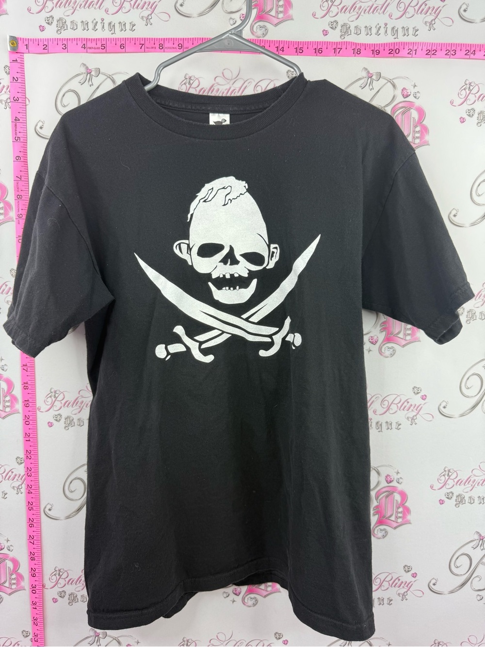 Tee fury pirate tshirt Black Graphic Skull & Crossbones Short Sleeve Tee